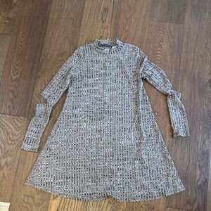 Gianni Bini Gray and Black Mini Dress